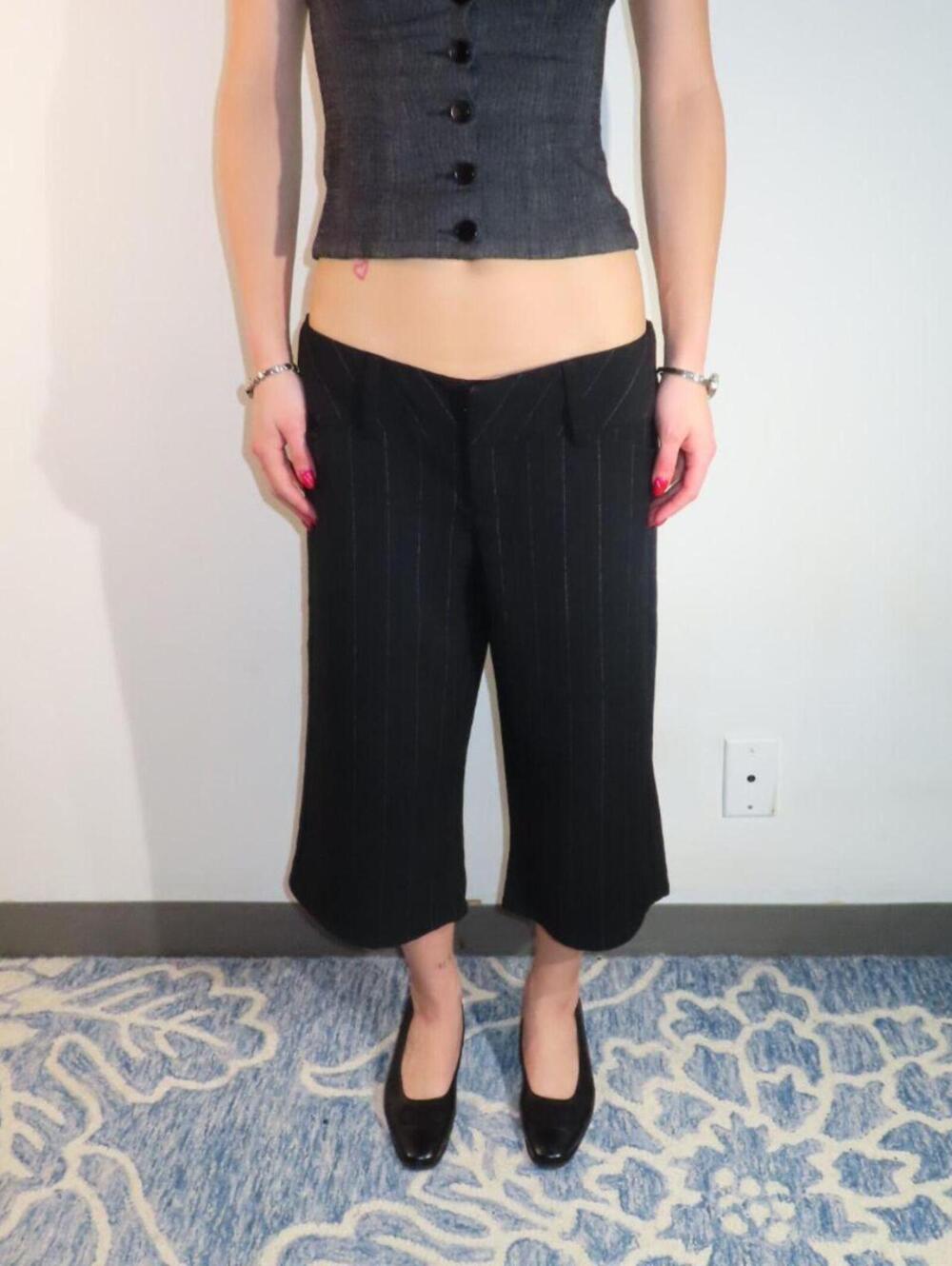 Women's Black and Multi Trousers